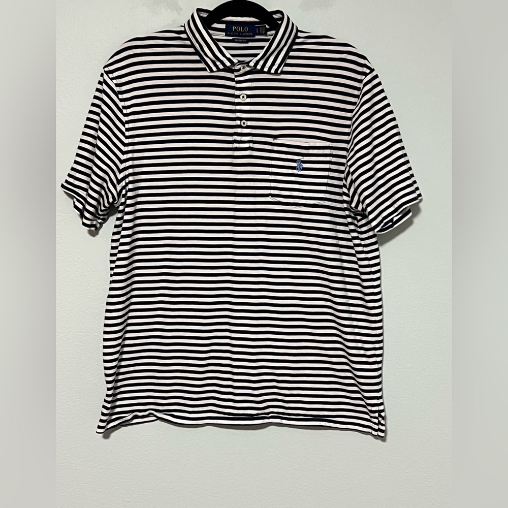POLO Ralph Lauren Striped Cotton Polo - L